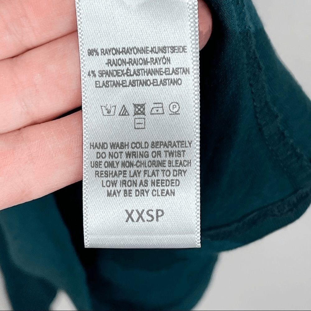 ANTHROPOLOGIE MAEVE Ceres Ruched Green Dress XXS - Picture 7 of 9